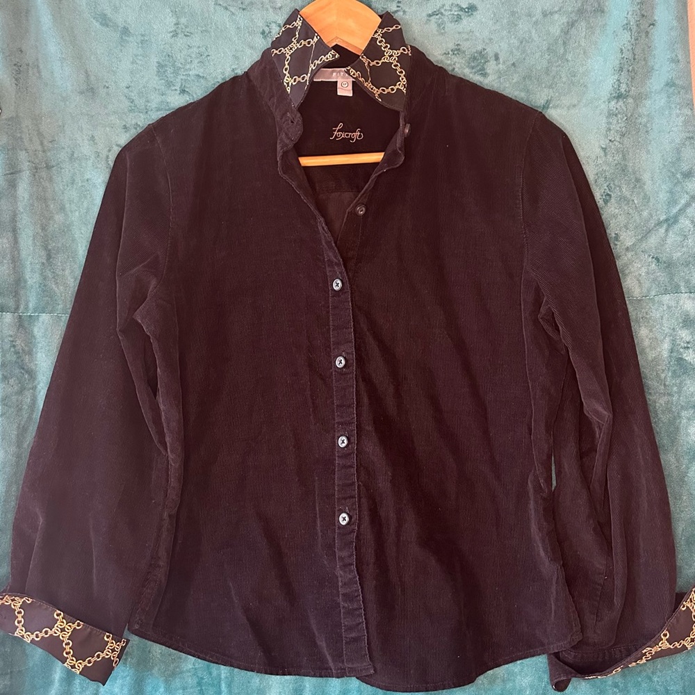 Women’s corduroy foxcroft button up